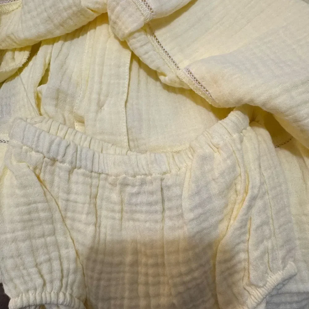 Sophie & Lucas Petal Collar matching set yellow 6 M